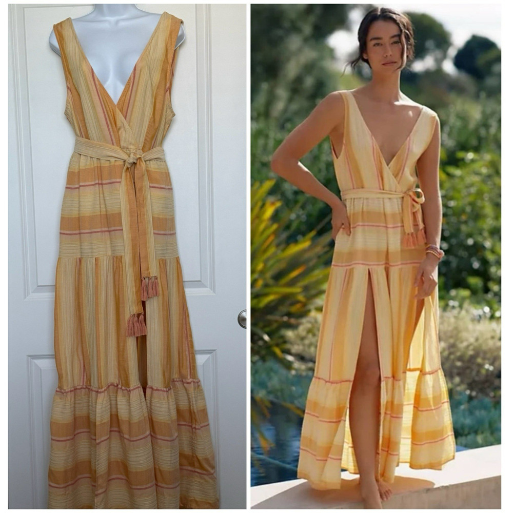 L*Space NWT Clara Maxi Dress Coverup in Cozumel Stripe Size XL